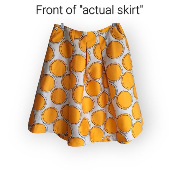 Lane Bryant Pleated Circle Skirt with Abstract Print Size 16 - Picture 3 of 10